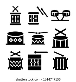 drum icon isolated sign symbol vector illustration - Collection of high quality black style vector icons
