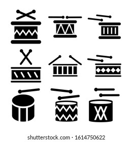 drum icon isolated sign symbol vector illustration - Collection of high quality black style vector icons
