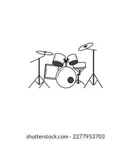 Drum icon isolated vector graphics