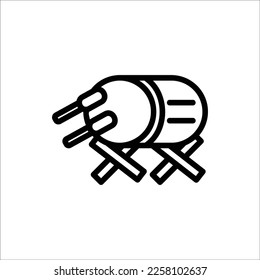 drum  icon with isolated vektor and transparent background