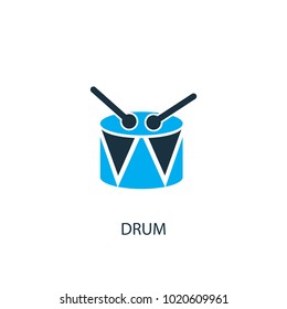 Drum icon. Logo element illustration. Drum symbol design from 2 colored collection. Simple Drum concept. Can be used in web and mobile.