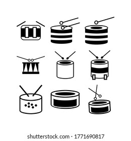 Icono de tambor o logotipo símbolo de signo aislado ilustración vectorial - Colección de iconos vectoriales de estilo negro de alta calidad
