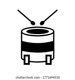 Drum icon or logo isolated sign symbol vector illustration - high quality black style vector icons
