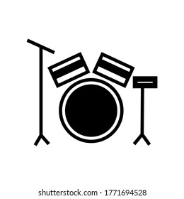 Drum icon or logo isolated sign symbol vector illustration - high quality black style vector icons
