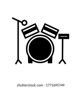 Drum icon or logo isolated sign symbol vector illustration - high quality black style vector icons
