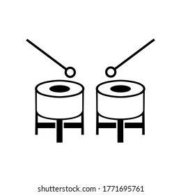 Drum icon or logo isolated sign symbol vector illustration - high quality black style vector icons
