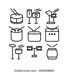 Drum icon or logo isolated sign symbol vector illustration - Collection of high quality black style vector icons
