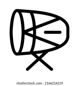 Icono de tambor o logotipo símbolo de signo aislado ilustración vectorial - iconos vectoriales de estilo negro de alta calidad
