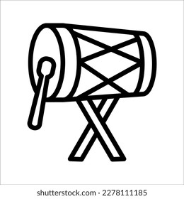 icono de tambor o logotipo símbolo de signo aislado ilustración vector ilustración - icono de tambor alto o logotipo aislado símbolo de signo ilustración vector ilustración - icono vector sobre fondo blanco.