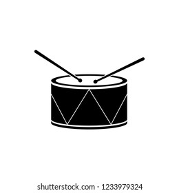 Drum icon, logo on white background