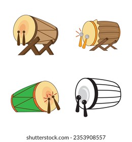 drum icon logo vector design template
