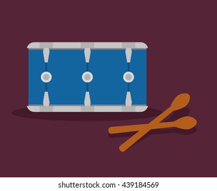 Drum icon. Music instrument. vector graphic