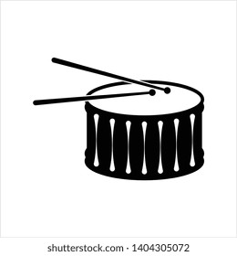 Drum Icon, Musical Instrument Icon Vector Art Illustration