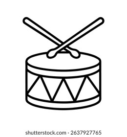 drum icon on white background vector
Vector line icon musical instruments