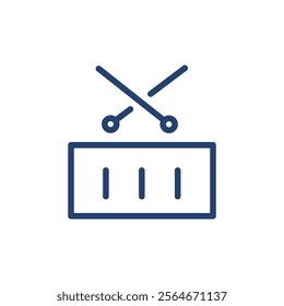Drum icon Outline icon sign