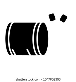 the drum icon reminder the call to prayer is black, special ramadhan kareem with a glyph icon style