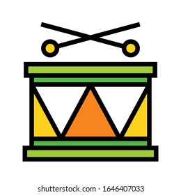 Drum icon, Saint patrick's day related vector illustration