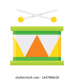 Icono del tambor, ilustración vectorial relacionada con el día de San Patrick