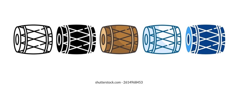Drum Icon Set Multiple Style Collection