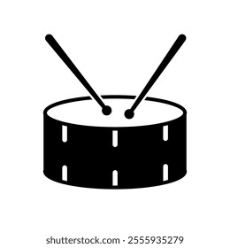 Drum icon, drum sign isolated – vector