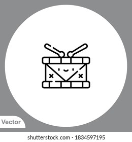 Drum icon sign vector,Symbol, logo illustration for web and mobile
