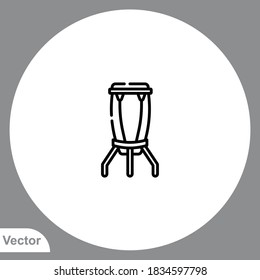 Drum icon sign vector,Symbol, logo illustration for web and mobile