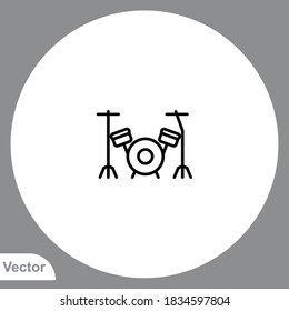 Drum icon sign vector,Symbol, logo illustration for web and mobile