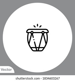 Drum icon sign vector,Symbol, logo illustration for web and mobile