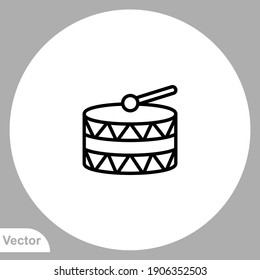 Drum icon sign vector,Symbol, logo illustration for web and mobile