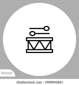 Drum icon sign vector,Symbol, logo illustration for web and mobile