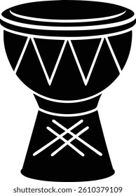 drum icon silhouette vector illustration