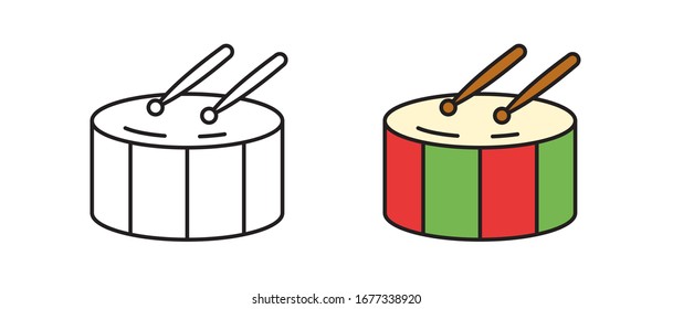 Drum icon. Simple element illustration tambourine
