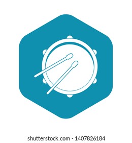 Drum icon. Simple illustration of drum vector icon for web