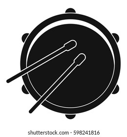 Drum icon. Simple illustration of drum vector icon for web