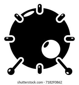 Drum icon . Simple illustration of drum vector icon for web design isolated on white background