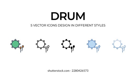Drum icon. Suitable for Web Page, Mobile App, UI, UX and GUI design.