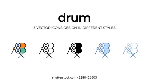 Drum icon. Suitable for Web Page, Mobile App, UI, UX and GUI design.