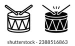 Drum Icon. symbol for mobile concept and web design. vector illustration