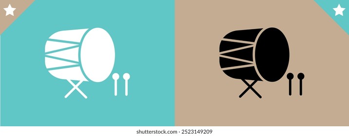 Drum Icon. symbol for mobile concept and web design. vector illustration