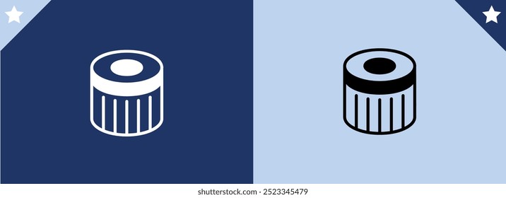 Drum Icon. symbol for mobile concept and web design. vector illustration