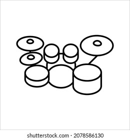 Drum Icon Symbol On white Background. Vector illustration Barrel Element In Trendy Style. eps 10