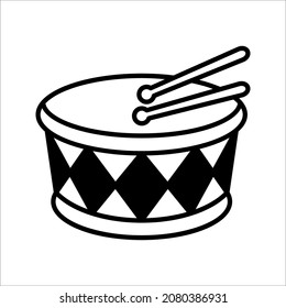 Drum Icon Symbol On white Background. Vector illustration Barrel Element In Trendy Style. eps 10