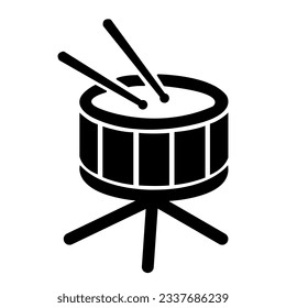 Drum Icon, symbol, and vector, Can be used for web, print, and mobile