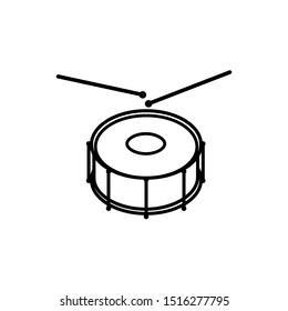 drum icon template. Vector illustration can be used for topics like drummer, music, musical, percussion  