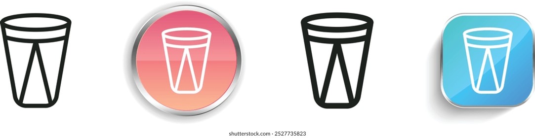 drum icon. Thin Linear, Regular and Button Style Design Isolated On White Background