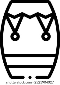 drum icon. Thin Linear Style Design Isolated On White Background