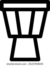 drum icon. Thin Linear Style Design Isolated On White Background