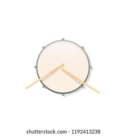 Drum icon top view. Clipart image isolated on white background