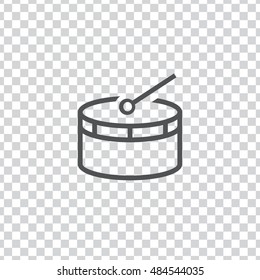 Drum icon vector, clip art. Also useful as logo, web UI element, symbol, graphic image, silhouette and illustration.