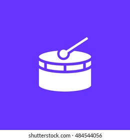 Drum icon vector, clip art. Also useful as logo, web UI element, symbol, graphic image, silhouette and illustration.